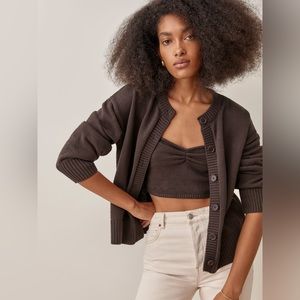 Reformation Capello Cotton Tank and Cardi Set